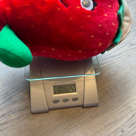 Vintage Strawberry Plush Stuffed Animal Del Monte Red Collectible Fruit Toy 1988 - Picture 7 of 7